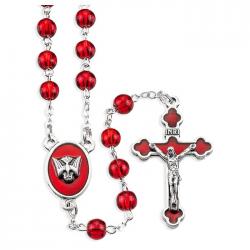 RED POLISHED BEADS ROSARY 